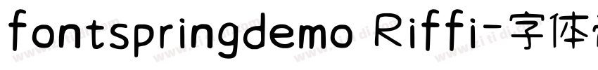 fontspringdemo Riffi字体转换